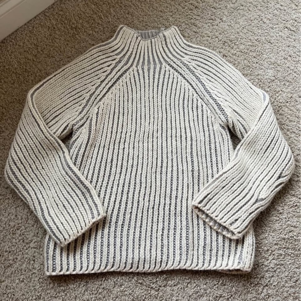 Steve Madden Mock Neck Ribbed Sweater